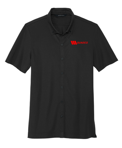 Mercer & Mettle Stretch Pique Full Button Polo